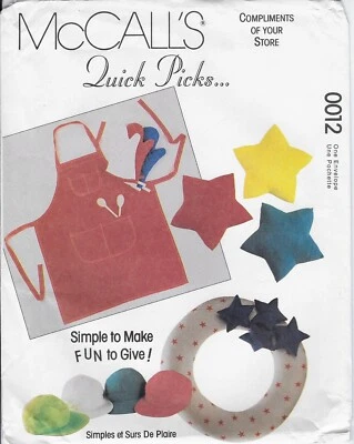 McCall's Crafts Sewing Patterns #0012 Simple Quick Picks 10 Gifts To Give, Uncut - Image 1 of 3