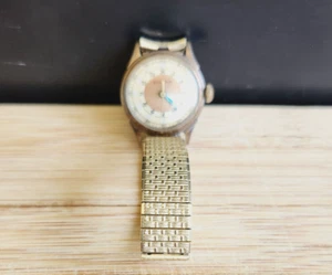 Orologio Bulova American Clipper anni 40 funzionante. Quadrante 24 ore 10K RGP 10BAC 17 gioielli - Foto 1 di 4