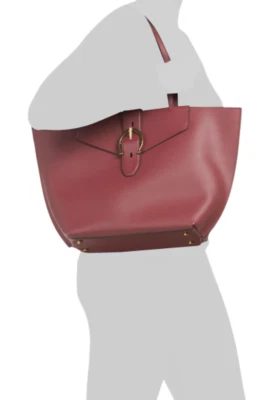 $298 NWT ETIENNE AIGNER MIA BUCKLE LEATHER TOTE SHOULDER BAG CORDOVAN - Image 1 of 4