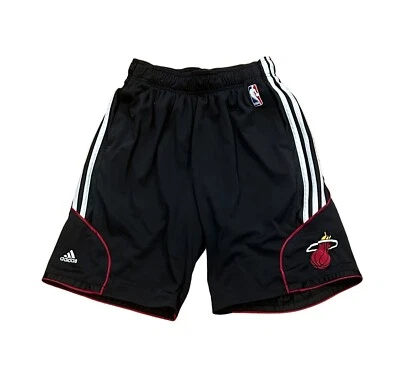 Adidas Miami Heat NBA Basketball Shorts Black Men's Size Small - Image 1 of 4