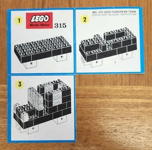 Vintage Antique LEGO Instruction Manual Booklet - 315 Taxie DAMAGED - Picture 1 of 2