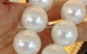 6/8/10/12/16/18/20mm White South Sea Shell Pearl Round Loose Beads 15" Strand