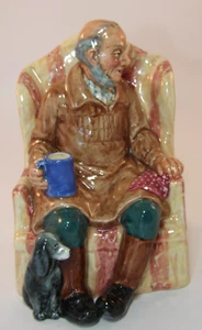 Frühe Royal Doulton 6 3/4" Onkel Ned & Hund Figur HN2094 50er Jahre TOP - Bild 1 von 6