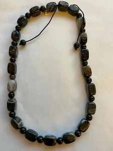 Lola Rose Necklace BLACK STRIPE AGATE new 46cm NEW - Picture 1 of 4