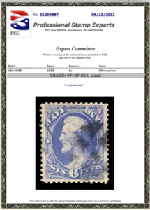 O-38  Used  Navy Department Official Stamp, PSE Graded 85J, Cert # 01254887 - Picture 1 of 1