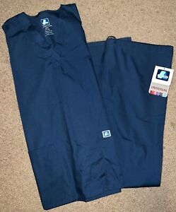 New Adar Scrubs Universal Womens/Mens Size Small Shirt and Pants Caribbean Blue 