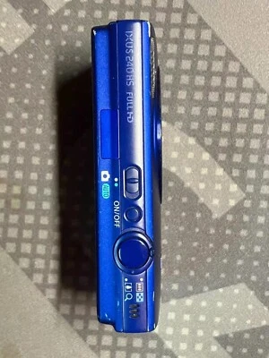 Canon IXY 420F PowerShot ELPH 320 HS IXUS 240 HS 16.1MP Digital Camera-Blue - Image 1 of 4