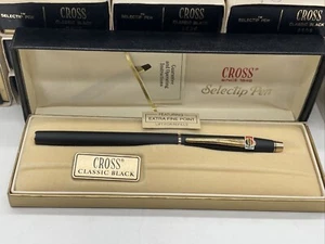 Cross  Century  Rollerball Pen Matte  Black & Gold New In Box  Made In Usa Pepsi - Picture 1 of 3