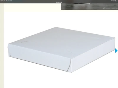 (100) 9 x 9 x 1-1/2 WHITE Corrugated Plain Square Bakery Cake Pizza Box - Image 1 of 3