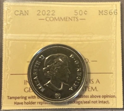 Canada - 50 cents - 2022 - ICCS Certified - MS-66 - Image 1 of 3