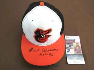 EARL WEAVER HOF 96 BALT ORIOLES MANAGER SIGNED AUTO NEW ERA ON FIELD CAP HAT JSA - Picture 1 of 3