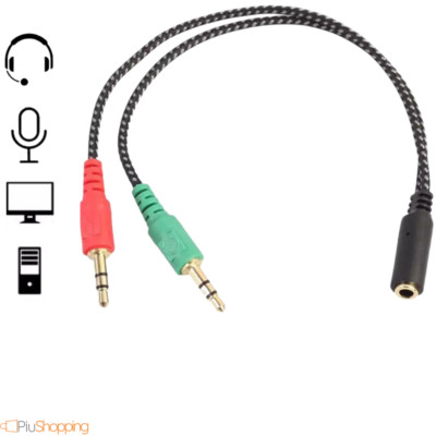 Adattatore Audio Da 2,5 Mm Maschio A 3,5 Mm Femmina - Cavo Convertitore Per Cuffie, In Rame Placcato Argento, Lunghezza 13 Cm - 3