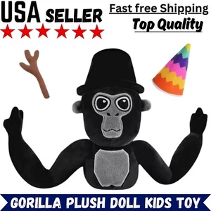 Muñeca de peluche Gorilla Tag Monkey juguete con sombrero 8" peluche juego de regalo de cumpleaños - Imagen 1 de 5