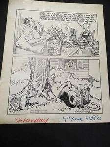 NAPOLEON Original Kunst CLIFFORD McBRIDE Daily Comic Strip SIGNIERT Hauptfiguren - Bild 1 von 12