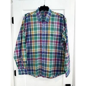Alan Flusser Multicolor Check/Plaid Long Sleeve Shirt Men’s XXL - Picture 1 of 9