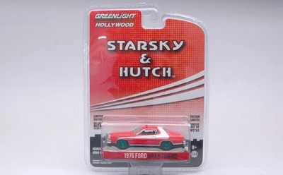 STARSKY HUTCH Modello Ford GRAN TORINO 1976 SPORCA RUOTE VERDI 1:64 Greenlight - Immagine 1 di 2