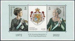 DENMARK. 2022. 36 Kr. Queen Margrethe II. S/S. VF MNH (BL146) - Picture 1 of 1