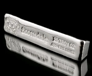 20 oz Silberbarren von Scottsdale Mint ~ Long Cast .999 Fine Silver Bullion - Bild 1 von 3