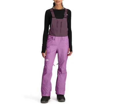 The North Face Women Size S Regular Freedom Insulated Snow Bibs Midnight Mauve - Image 1 of 4