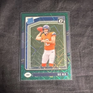 2024 Donruss Optic Bo Nix Green Velocity Rated Rookie Prizm Denver Broncos - Picture 1 of 2