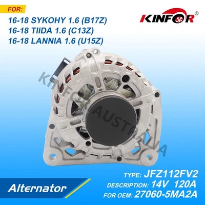 Fred Alternator Fits Nissan 2016-2018 SYLPHY 1.6L B17Z, 2016-2019 TIIDA C13Z, ,L - Image 1 of 3