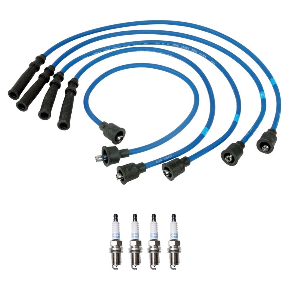 NGK Wire Set & Denso 4 Platinum TT Spark Plugs Kit for Geo Tracker 1.6L L4 1995 - Image 1 of 1
