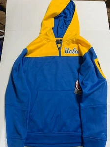 UCLA Bruins YM Logo Pullover Hoodie NCAA Blue Gold Color Block - Picture 1 of 6
