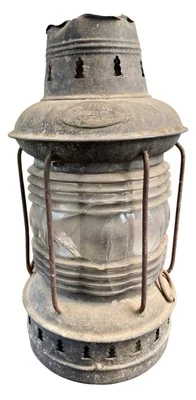 Vintage 1910 Triplex Nautical Maritime Lantern Ships Boat Light Lamp Nautical - Image 1 of 4