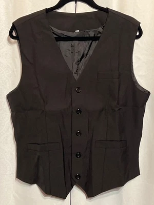 Mens Black 1920S Gatsby-Inspired Vest Set With Adjustable Back Bow Tie Tie & Arm - Image 1 of 4