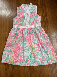Lily Pulitzer Mädchen Multi Coral Bay Mini Franci Kleid-Größe 14 - Bild 1 von 2