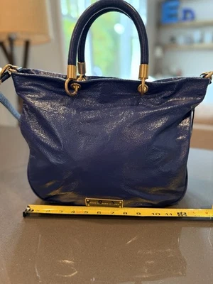 Bolso de Mano Hobo de Cuero Marc by Marc Jacobs Azul Demasiado Caliente para Manar Foto 1 de 4