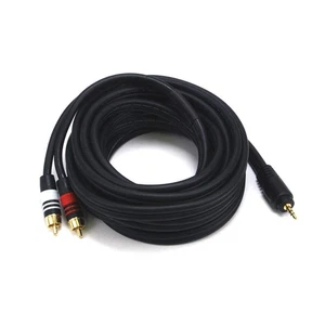 MONOPRICE 5600 A/V Cable, 3.5mm(M)/2 RCA(M),15ft 14X122 - Picture 1 of 1