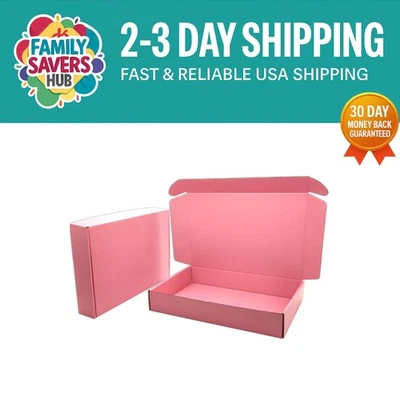 Versatile Pink Shipping Boxes 11x8x2 Inches - Perfect for Small Business Gifts - Image 1 of 4