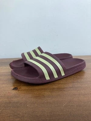 Adidas Adilette Aqua Unisex Slides Maroon Sandals US Size Men’s 7 - Women’s 8 - Image 1 of 4