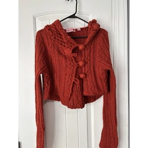 Anthropologie Tejido a Mano por Dollie Grueso Cable Tejido Ganchillo Cardiga M - Imagen 1 de 3