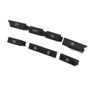 Dash AC Button ABS Plastic Matte Black 7PCS Air Condition Knob For Car - Picture 1 of 12