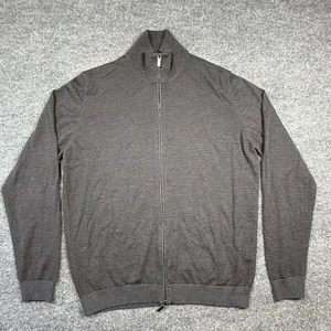 Falconeri Pullover Herren M / L hellbraun Wollkragen Made in Italy Preppy dunkelgrau - Bild 1 von 13