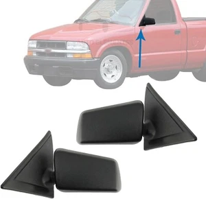 Mirrors Set Textured Black For 94-05 Chevrolet S10 Blazer GMC Jimmy Sonoma - Picture 1 of 1