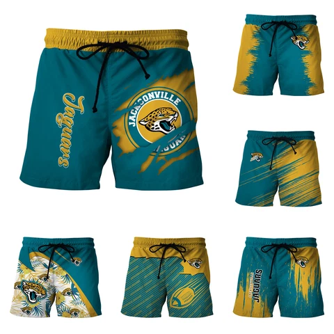 Jacksonville Jaguars Loose Swim Trunks Mens Casual Athletic Quick Dry Shorts Cover
