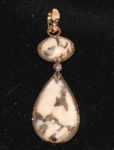 Colgante HSN Studio Barse Reversible Multi Piedras Preciosas Jaspe y Turquesa - Imagen 1 de 6