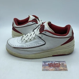 Size 10.5 - Air Jordan 2 Retro Low White Varsity Red White Leather (309837-101) - Picture 1 of 7