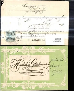 290203,Präge Litho Namenstag Ornament Goldschrift  - Picture 1 of 1