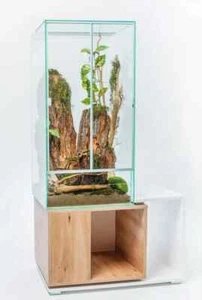 Glas Terrarium 45x45x60cm Hochterrarium Set mit Schiebetüren + Unterschrank TOP - Bild 1 von 8
