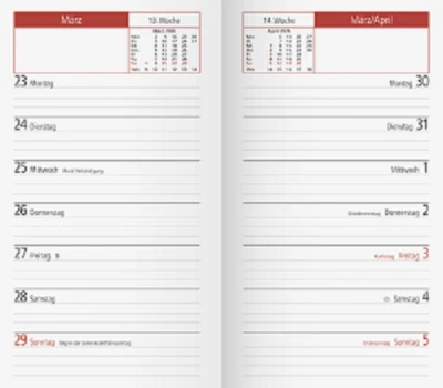 RIDO IDE Rido 7012111006 Kalendereinlage TM15 1Woche/1Seite 2026