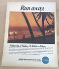 Pan Am airlines print ad 1967 vintage retro 60s tourism travel Hawaii beach art