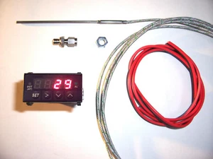 RSR Abgastemperatur Anzeige SET 24V VOLT Pyrometer Digital EGT Exhaust Temp - Picture 1 of 5