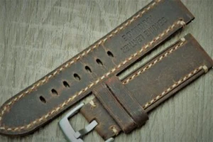 Handmade Watch Strap Genuine Leather Double Layered Durable Stitch - Picture 1 of 1