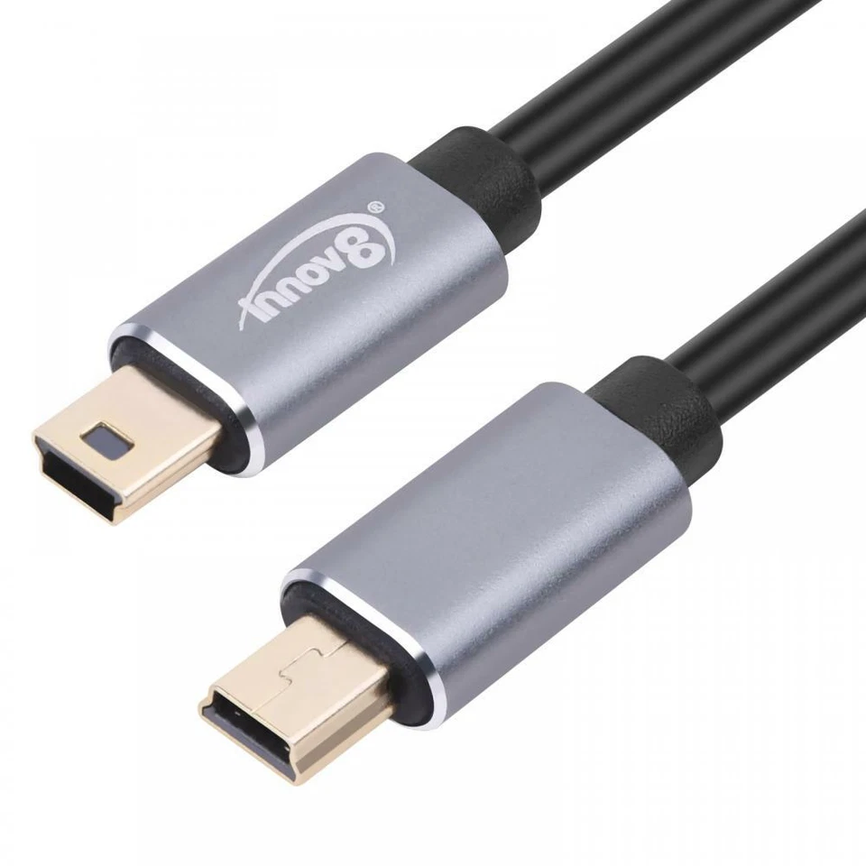 USB 2.0 Mini-B 5-Pin Male to Mini-B 5-Pin Male Data OTG Cable - 1m - Image 1 of 4