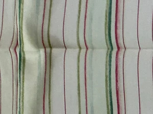 Upholstery Fabric Stripe Pink Green Ivory Cream Home Decor Screen Print 46"X36" - Picture 1 of 2
