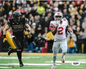 JK DOBBINS SIGNED AUTOGRAPHED OHIO STATE BUCKEYES FOOTBALL 8X10 PHOTO PSA/DNA B - Picture 1 of 2